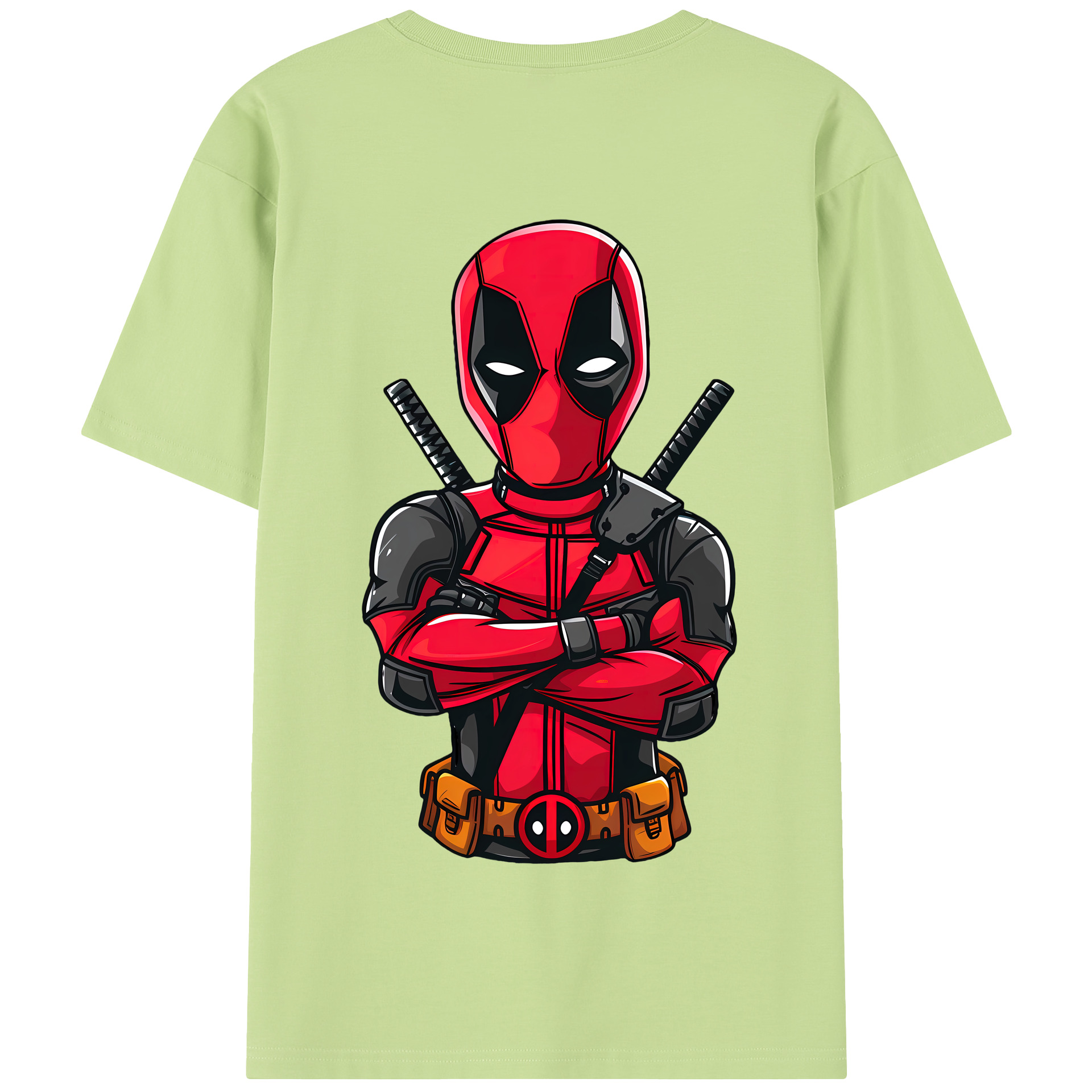 （画像用） Deadpool デッドプール 綿100％半袖Tシャツ（背面プリント）